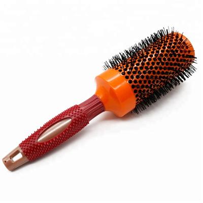 China Comfortable Healthy Comb Professional Ceramic Private Label Ionic Salon Use Curling Hair Styling Brush for sale