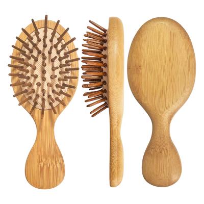 China Massage Mini Oval Hair Brushes Professional Comfortable Bamboo Private Label for sale