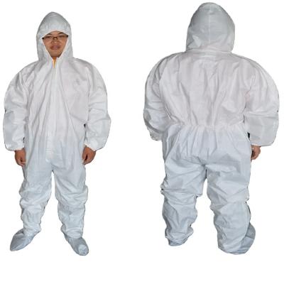 China Disposable Non Woven Fabric Coverall For Round Neck Zipper Closure for sale