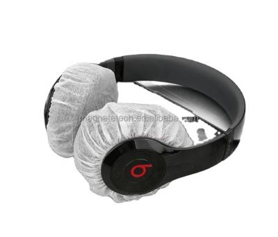 中国 White Disposable Non Woven Fabric Headphone Covers with Protective Ear Hook Design 販売のため