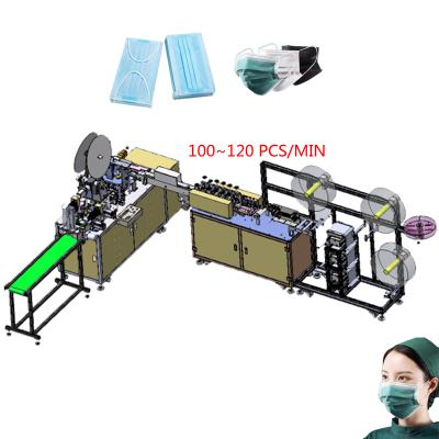 China Factory spot shipping machine medical inner earloop face mask folding machine smallest surgical mask making machine price for sale