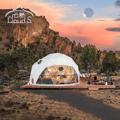 China Diagonal Tie Type Clear Cafe Outdoor Advertising Geodesic Dome Tent Kit For Restaurant for sale