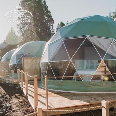 China Diagonal Tether Type 6m Transparent Garden Igloo Geodesic Dome Tent Outdoor Igloo Tent for sale