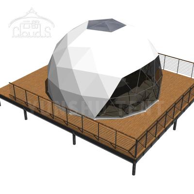 China Diagonal Bracing Type Customized All Weather Geodesic Dome Tent For Camping Hotel Resort for sale