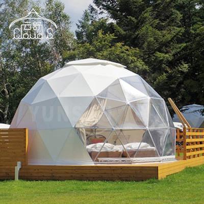 China Geodesic dome diagonal attachment type of Domespaces 16 feet in diameter DS5300. Luxury camping and nature life for sale