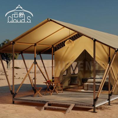 China Extended Type Best Farm Stay Resorts Tent River Camp Safari Style Glamping Tents for sale