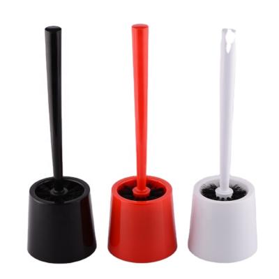 China LOW MOQ factory price supplier china viable black and red plastic toilet brush with holder, toilet cleaning brush, WC brush and holder for sale