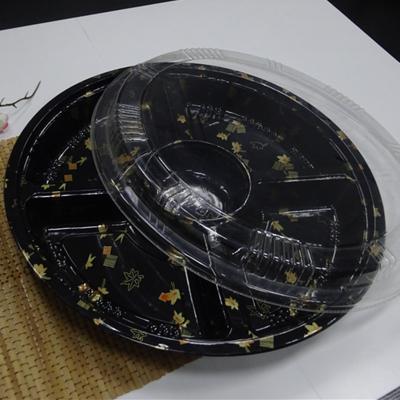 China Custom Japanese Disposable Clear Lid Printing Sushi Dish, Sushi Dish, Food Dish for sale