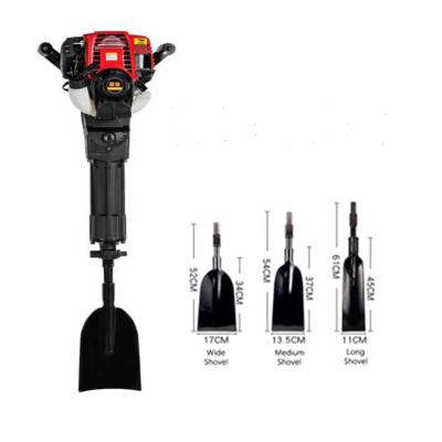 China High Efficiency 4-Stroke Petrol Handheld Gas Powered Gasoline Jack Hammer Portable Tree Digger with Three Roots Digger Cutting Shovel for sale