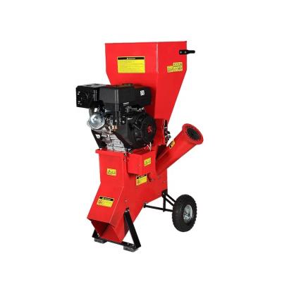 China High Efficiency Low Cost CE Approved Gasoline 7.5hp Vertical Cheap Broken Shaft Branch Cutter Machine Gas Powered Wood Chipper Shredder for sale