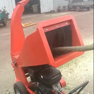 China Factory 7.5hp Small 2inch Max Chipping 50mm Mobile Gasoline Wood Chipping Machine / Gasoline Wood Chipper for sale