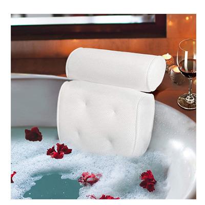 China 2021 Sustainable Bathtub Spa Bathtub Pillow Mesh Air Wholesell 3D Factory Soft And Washable Pillow for sale