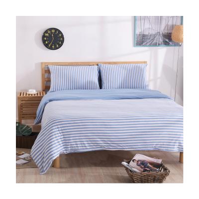 China OEM Nondisposable Wholesale Private Logo Jersey Linen Knit Cotton Duvet Cover Set for sale