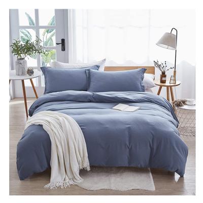 China Wholesale Nondisposable Washed Microfiber 3pcs Comforter Bedding Duvet Cover Set for sale