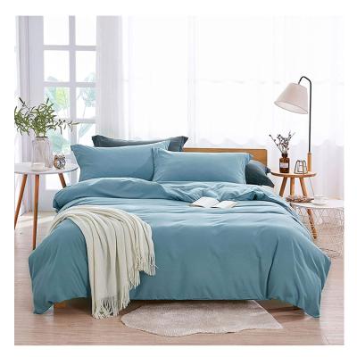 China Nondisposable High Quality Luxury Washed Microfiber Bedding Comforter Duvet Cover Set 3pcs for sale