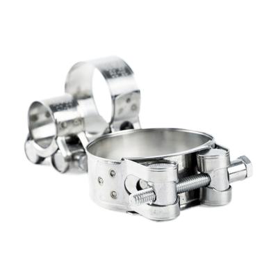 China Stainless Steel Condibe T-bolt Type Strong Condibe Pipe Clamp for sale