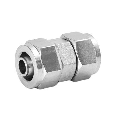 China Pipe Lines Connect Condibe PU Tube Hexagon Stainless Steel Quick Twist Union 6x4mm for sale