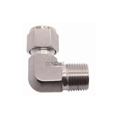 China Male Type End Ferrule SS316L Condibe Stainless Steel Grind Elbow for sale