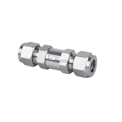 China Pipe lines connect Condibe stainless steel female one way check valve to ferrule and nuts for sale