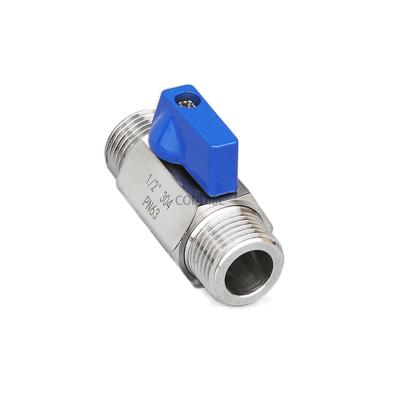 China General Condibe Mini Double Male Thread Stainless Steel Valve for sale