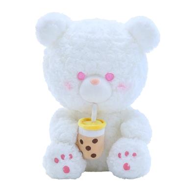 China Toy Animal Soft Plush Doll Cartoon Milk Tea Teddy Bear Cushion Decoration Souvenir for sale