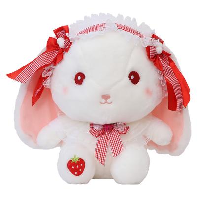 China Lolita Teddy Rabbit Bunny Bow Tie Cushion Lace Doll Gift Soft Plush Toy Stuffed Animal for sale