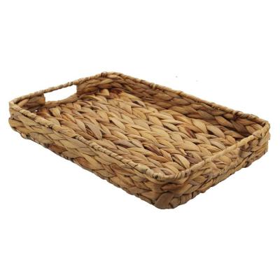 China Sustainable Contemporary Home Table Decoration Woven Tray Woven Coffee Table Top for sale