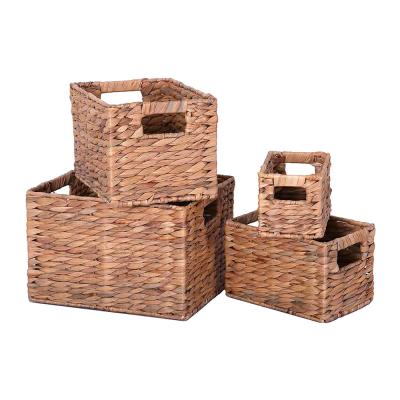 China Sustainable Wholesale Home Set Hand - Woven Storage Basket Natural Woven Baskets for sale