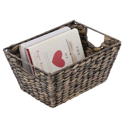 China Gray Fashion Nordic Style Woven Storage Basket Sustainable Hand - Woven Storage Basket for sale