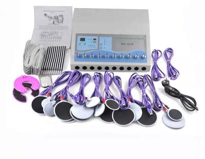 China Portable Face Lift 10 Output Electro Stimulation Machine Skin Tighten Muscle Stimulator Ten Electrode Pads for sale