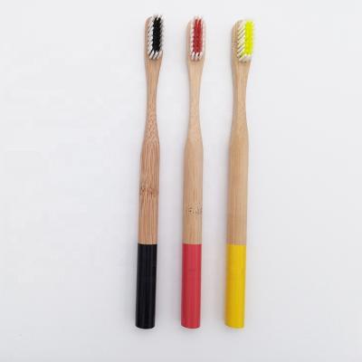 Китай Who respects the environment; Biodegradable natural medium/soft/hard bristle round bamboo toothbrush for hotel with custom logo продается