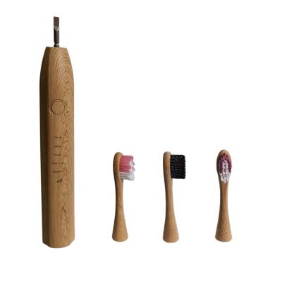 中国 Unique Design Bamboo Sonic Toothbrush Battery Operated, Bamboo Electronic Toothbrush 販売のため