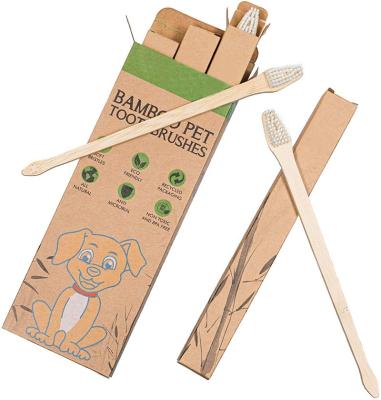 중국 Who respects the environment; 2021 hot sale biodegradable bamboo toothbrush for dog, bamboo dog toothbrush 판매용