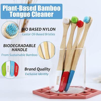 China Who respects the environment; High quality biodegradable tongue remover, bamboo tongue remover, bamboo tongue scraper for sale