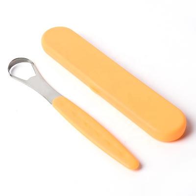 China TPR& Stainless Steel Tongue Cleaner Scraper with Travel Case, Tongue Scraper with Travel Case for sale