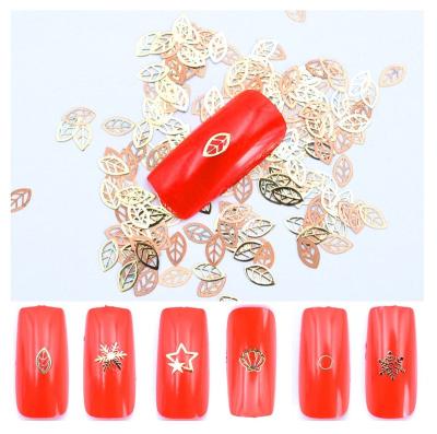 China Create Colorful Nails Bqueen 2022 Designers Wholesale Nail Super-Thin Charms Sequin Metal Nail Art Sticker Leaf Snow Crown Star Circle Decoration for sale