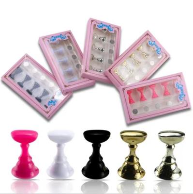 China Nail Salon Nail Polish Display Tips Practice Nail Art Magnetic Nail Tip Holder Rack for sale