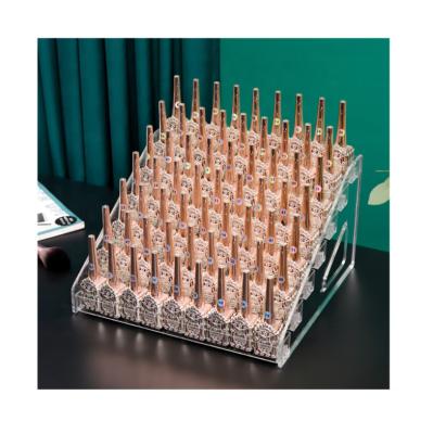 China Custom Detachable Organizer Acrylic Display Storage Plant Nail Polish Rack Painting Stand Rack Display Holders for sale