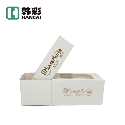 China Recyclable Halloween Dessert Cake Bread Donut Printing Custom Window Packaging Box for sale