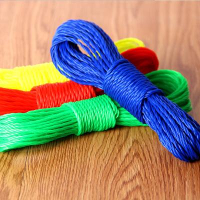 China High Strength Colorful PP PP Rope Twisted Clothesline for sale