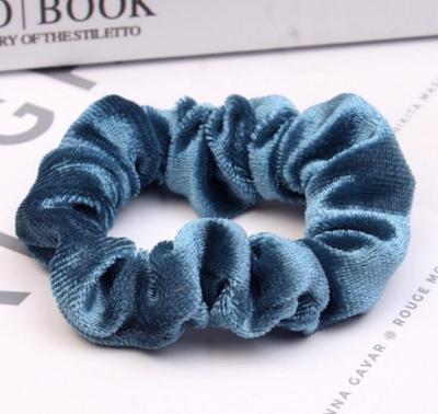 China Headwear Series Wholesale Flip Velvet Hair Band Elastic Hair Scrunchie For Girls for sale