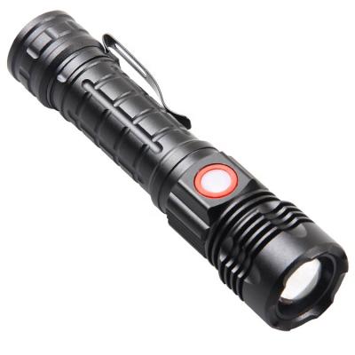 China Design P50 18650 High Power Usb Camping Torch Led Zoom Camping Torch Convenient Professional Rechargeable Outdoor Hunting Bright Lighting Flashlight for sale