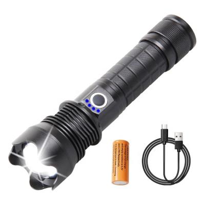 China Convenient Super Bright Powerful Waterproof Tactical Small Zoom Camping 5 Modes Usb Rechargeable Flashlight for sale