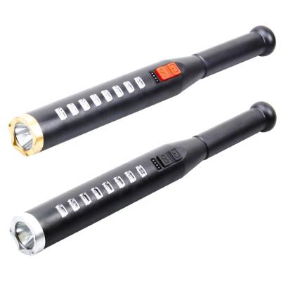 China Self-defense Portable Handheld Baseball Bat USB Police Security Duty Torch Fill Waterproof Led Flashlight for sale