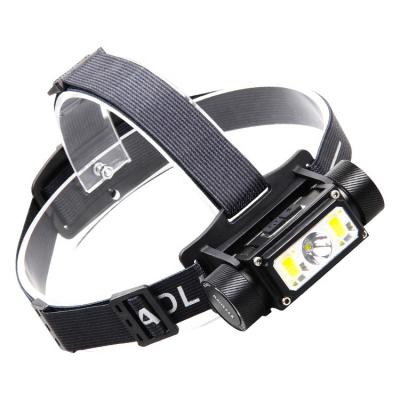 China Type-C Adjustable Multi-Function Aluminum Metal Headlight COB Competitive Price Angle XPG Head Lamp With Strobe Fill for sale