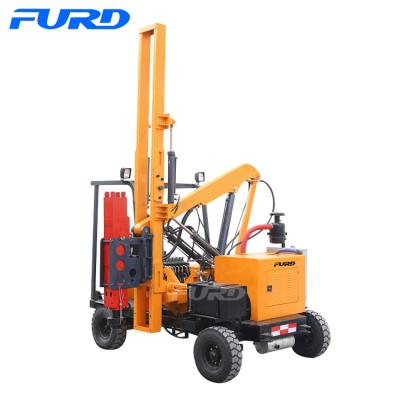 China Building Material Shops Screw Pile Drive Machine Diesel Engine Wheeled Type Ram for sale