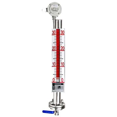 China Stainless steel or PP; PE Diesel Tank Level Sensor Liquid Magnetic Flap Oil Level Gauge Manufacturer for sale