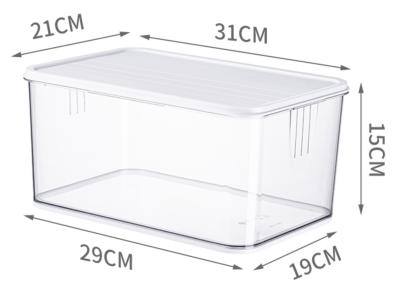 China Plastic Clear Storage Bins Pantry Organizer Box Bin Containers for Organizing Kitchen Fridge, Food, Snack Pantry Cabinet for sale