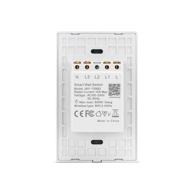 中国 Tuya Smartlife Wifi 2gang 10a USA Touch Screen Switch With Google Assistant 販売のため