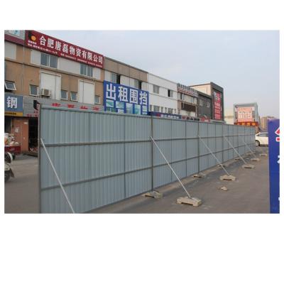 China Easily Assembled Engineering Crash Barrier Project Camp Metal Color Painted Steel Wall for sale